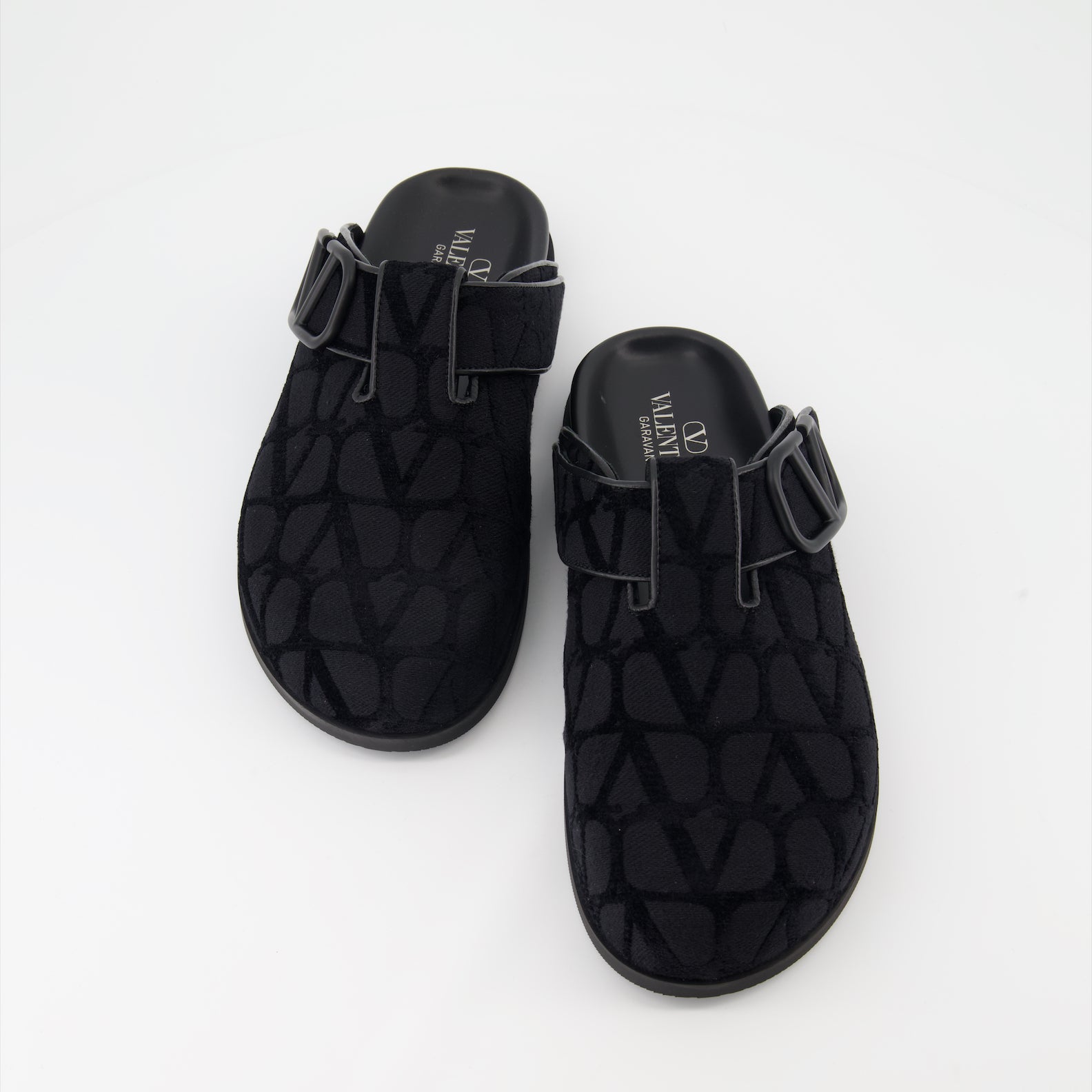 Offene schuhe VLogo Monogram Mules Valentino Garavani Schwarz Homme