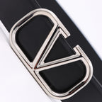 Cintos Ceinture VLogo Valentino Garavani Preto Homme