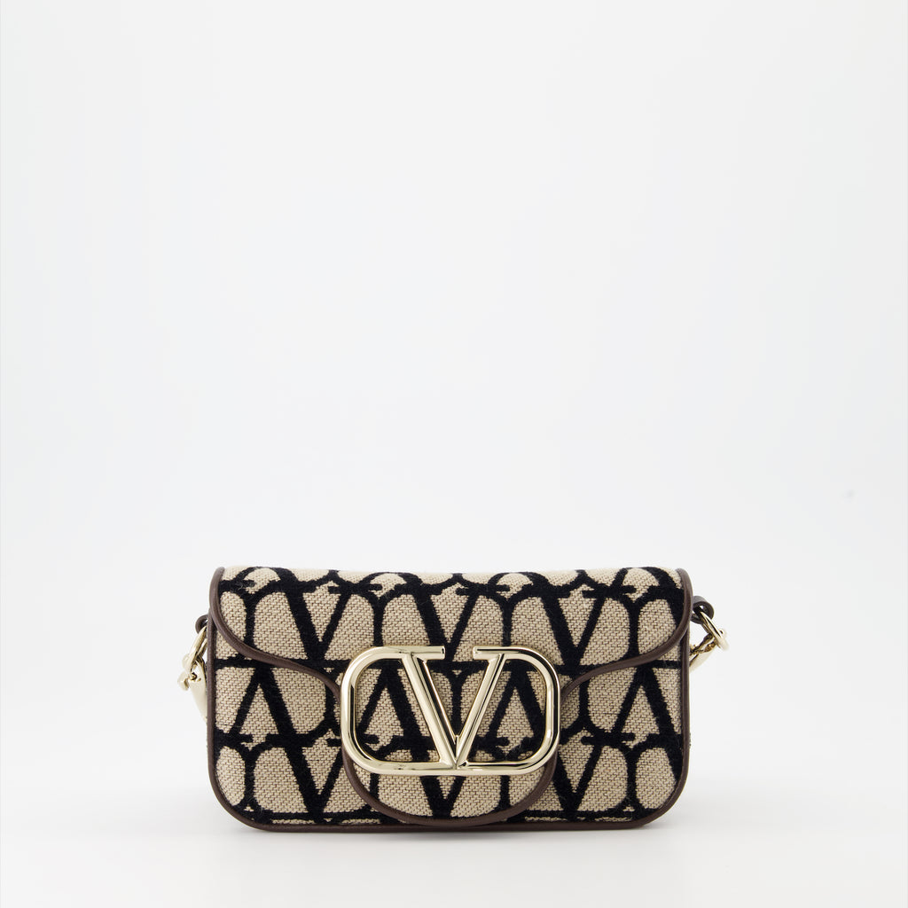 Borse a mano e a spalla Sac Locò en toile iconographe Valentino Garavani Marrone Femme