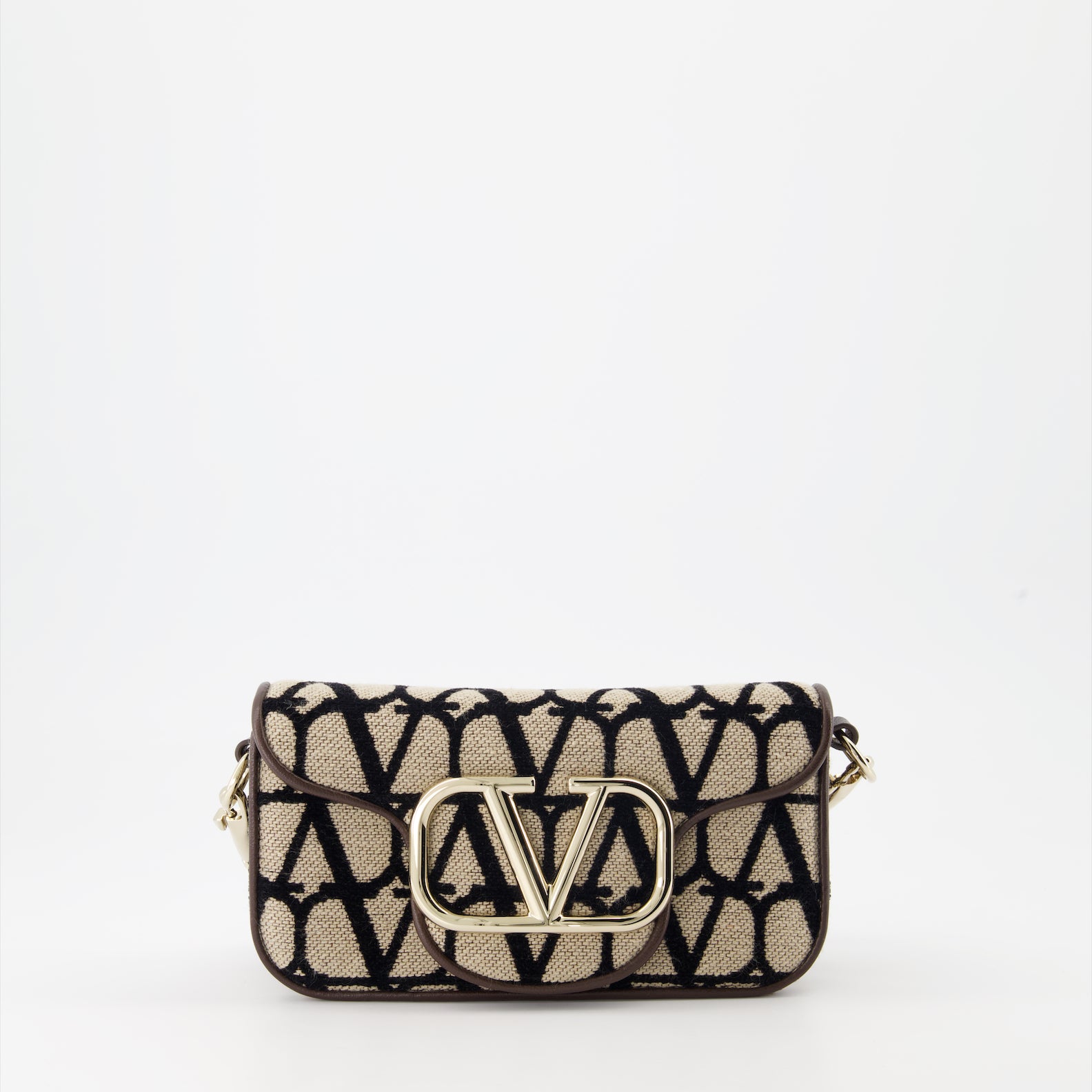 Borse a mano e a spalla Sac Locò en toile iconographe Valentino Garavani Marrone Femme