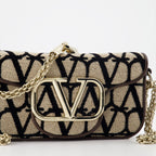 Borse a mano e a spalla Sac Locò en toile iconographe Valentino Garavani Marrone Femme