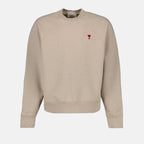 Felpe Ami de Coeur Sweatshirt Ami PARIS Beige Unisex