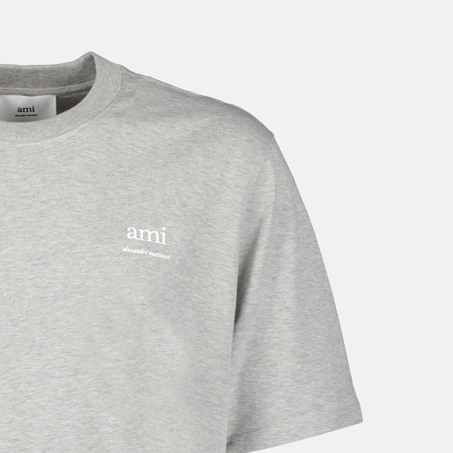 T-shirts T-shirt Ami brodé Ami PARIS Gris Unisexe