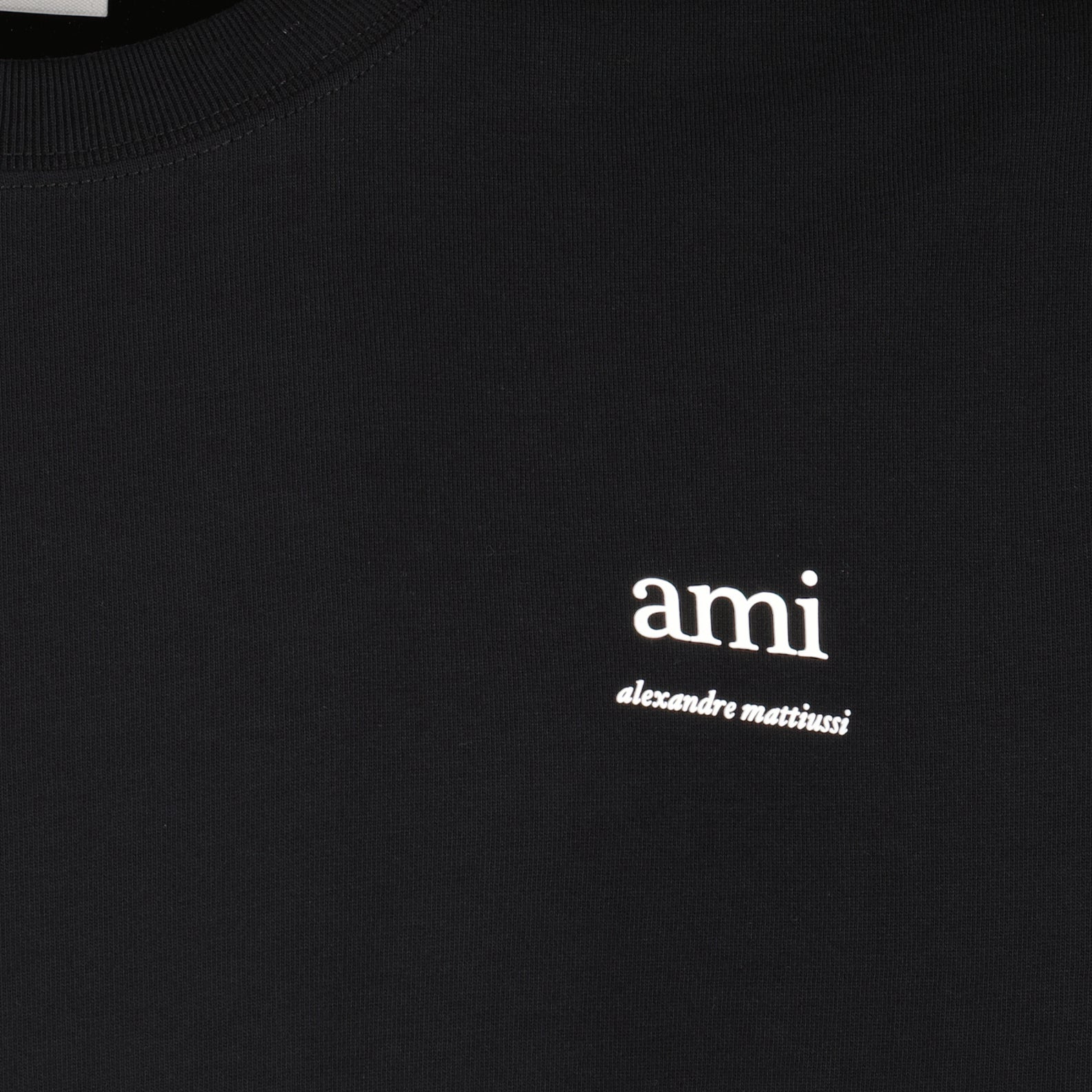 T-shirts T-shirt Ami brodé Ami PARIS Noir Unisexe