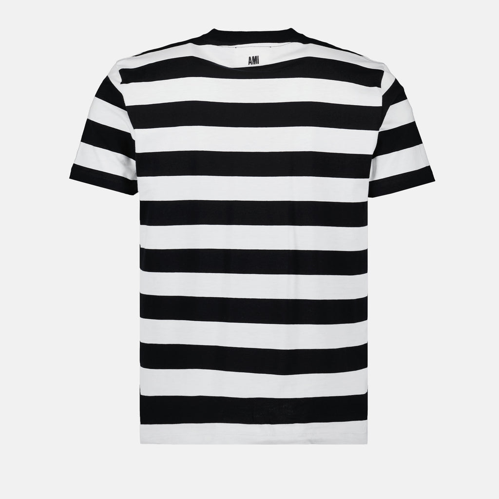 T-shirts Striped Ami de Coeur T-shirt Ami PARIS Black Unisex