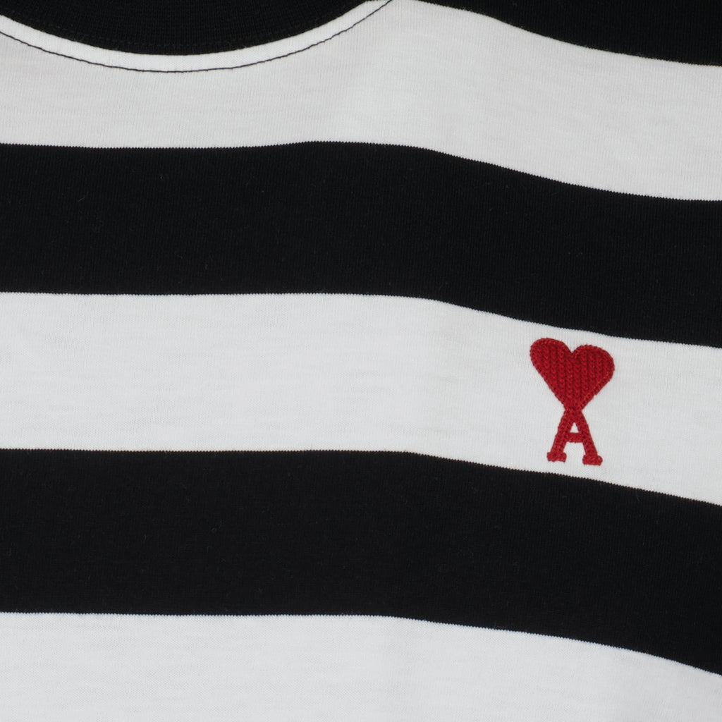 T-shirts Striped Ami de Coeur T-shirt Ami PARIS Black Unisex