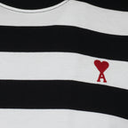T-shirts Striped Ami de Coeur T-shirt Ami PARIS Black Unisex