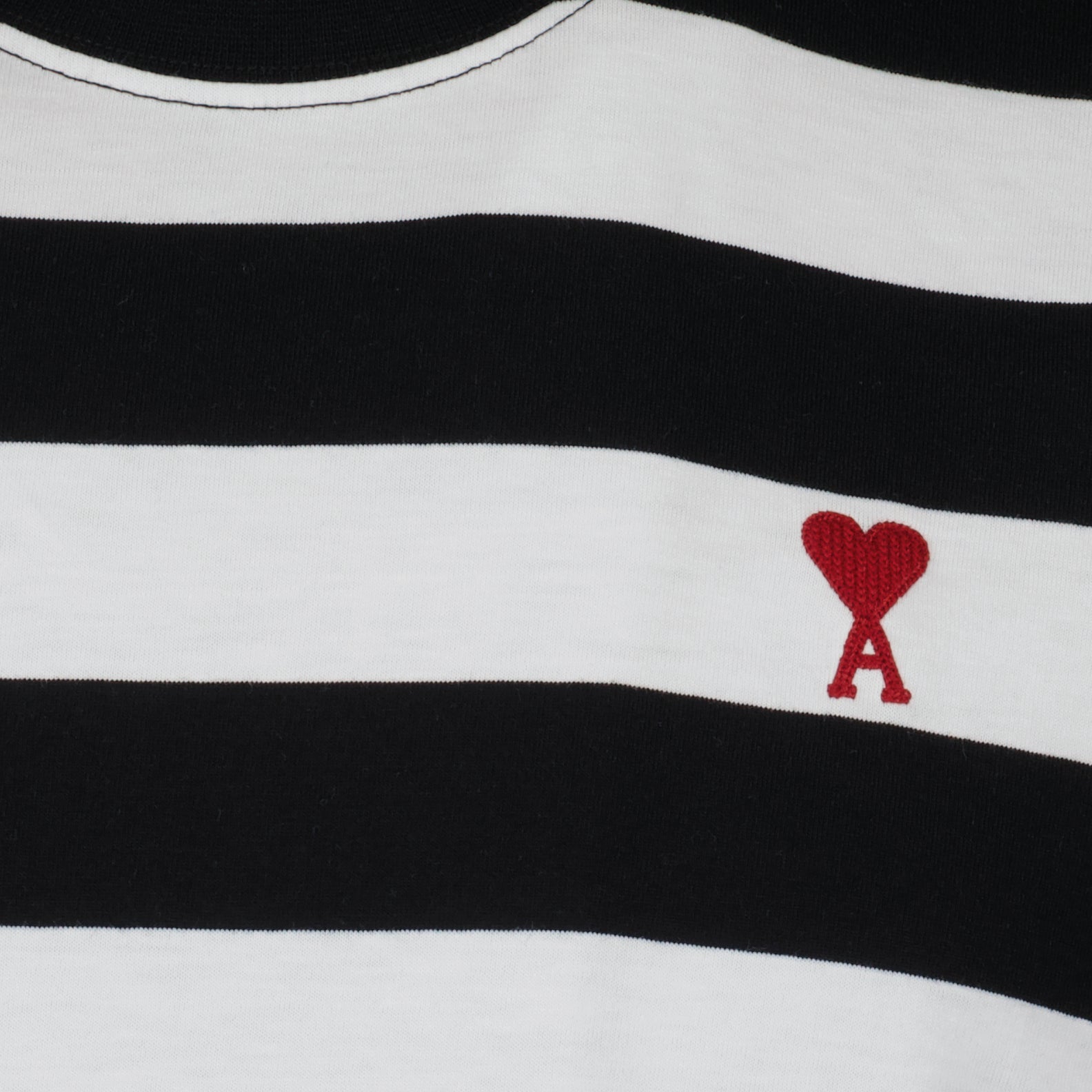 T-shirts Striped Ami de Coeur T-shirt Ami PARIS Black Unisex