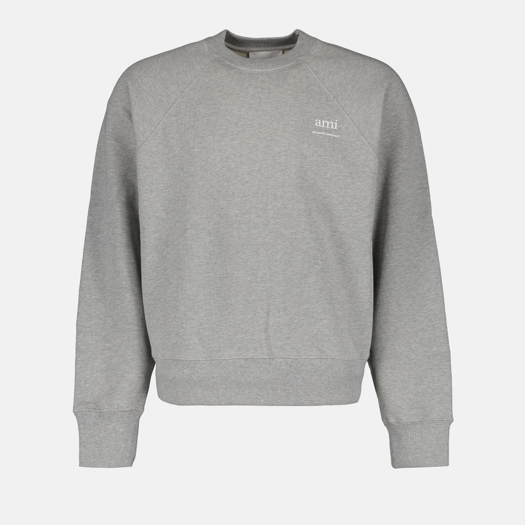 Sweatshirts Sweatshirt Ami brodé Ami PARIS Gris Unisexe