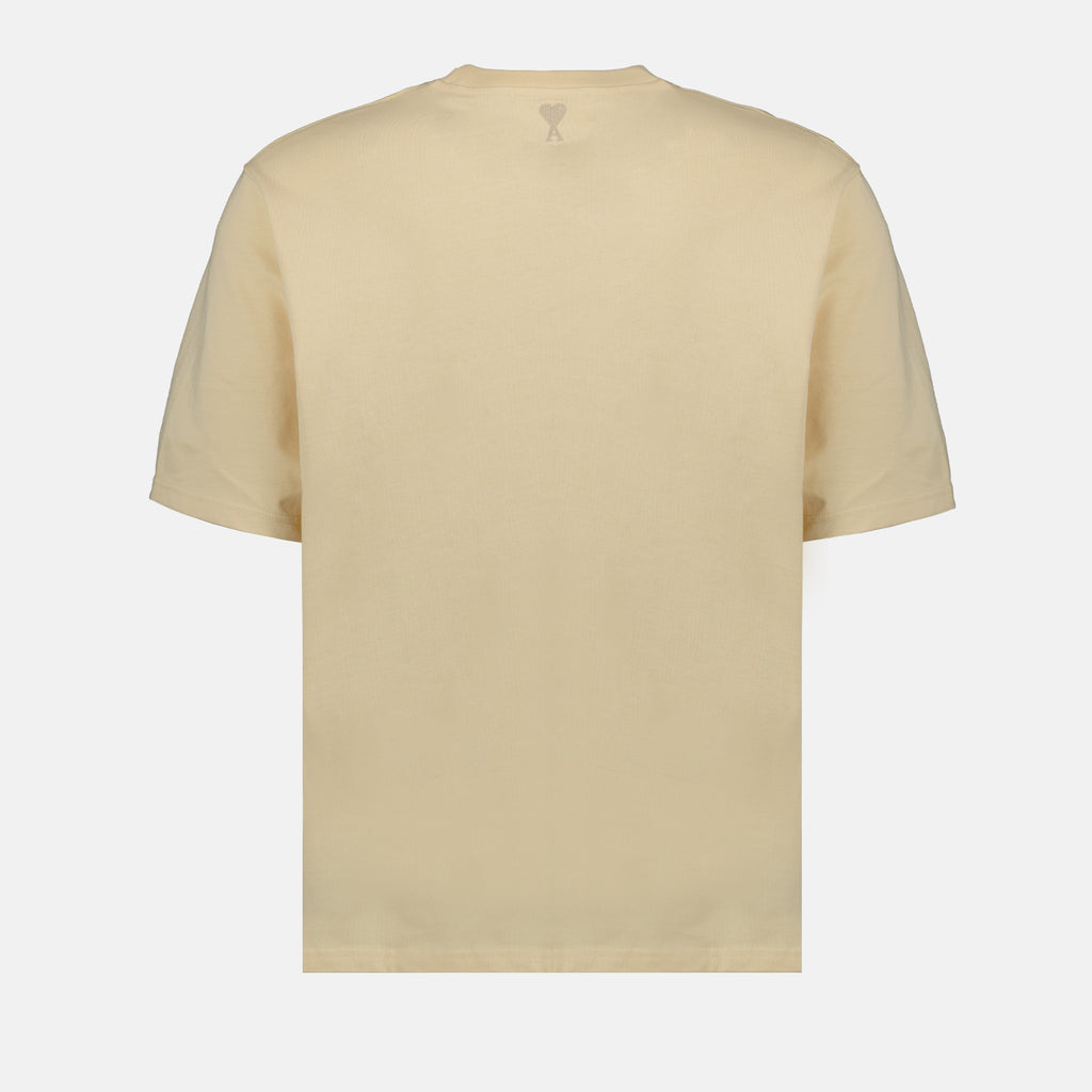 Camisetas T-shirt Ami brodé Ami PARIS Beige Unisexo