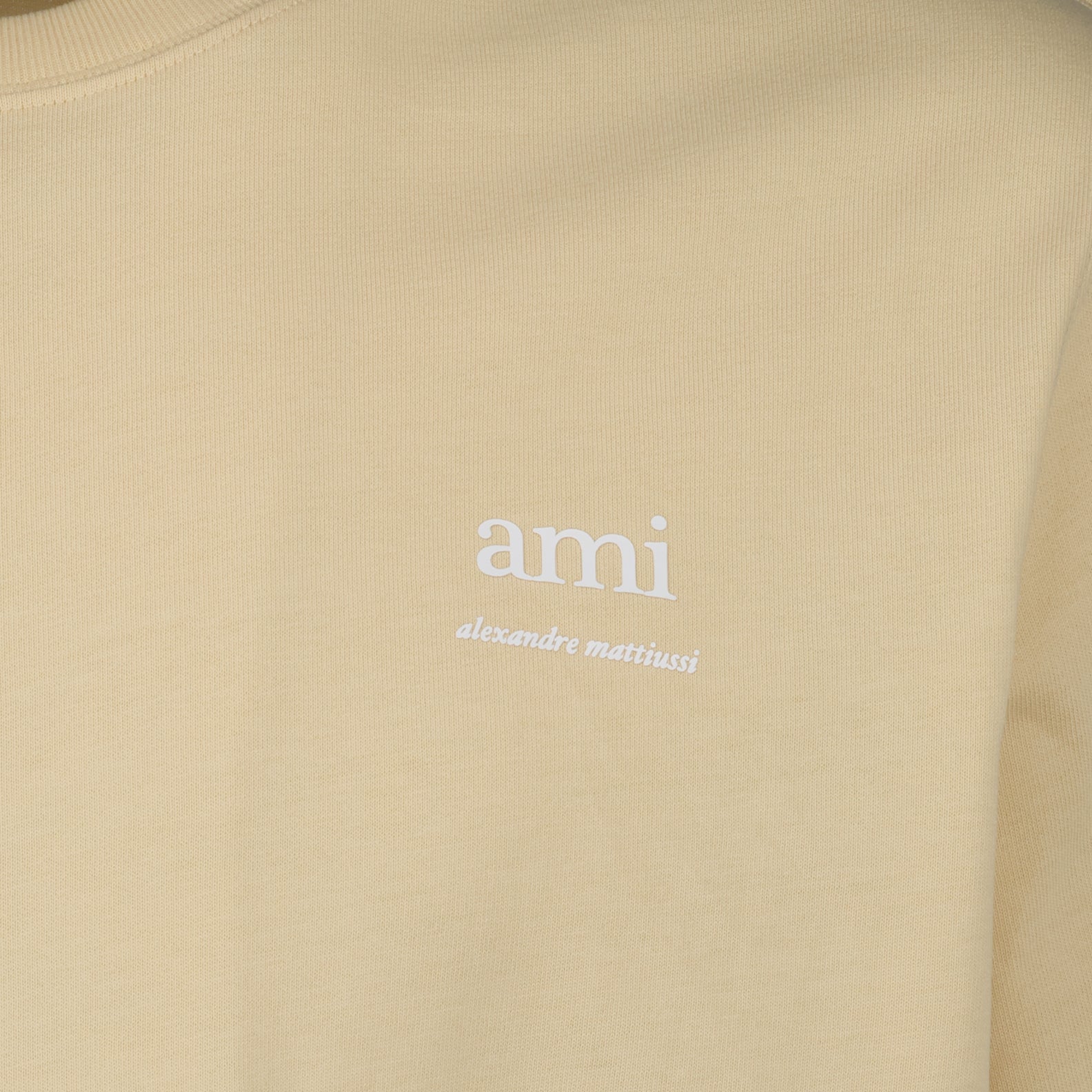 T-shirts T-shirt Ami brodé Ami PARIS Beige Unisexe