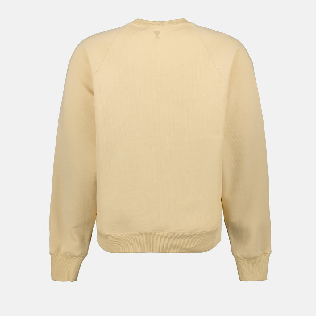 Sweatshirts Sweatshirt Ami brodé Ami PARIS Beige Unisexe