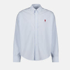 Hemden Chemise Ami de Coeur rayée Ami PARIS Blau Unisex