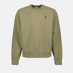 Sweatshirts Sweatshirt Ami de Coeur Ami PARIS Kaki Unisexe