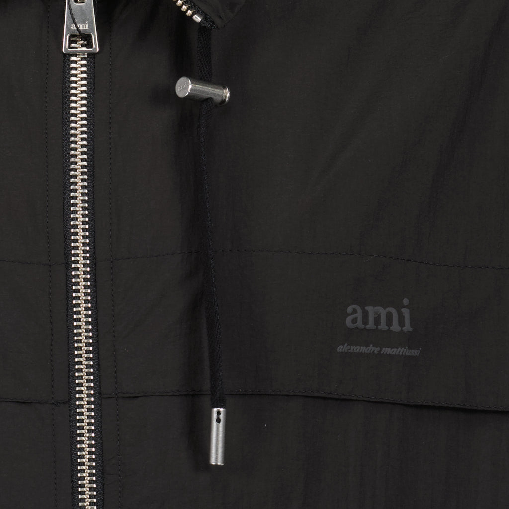 Jackets Nylon windbreaker jacket Ami PARIS Black Homme