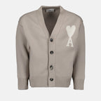 Maille Cardigan Ami de Coeur Ami PARIS Beige Unisexe