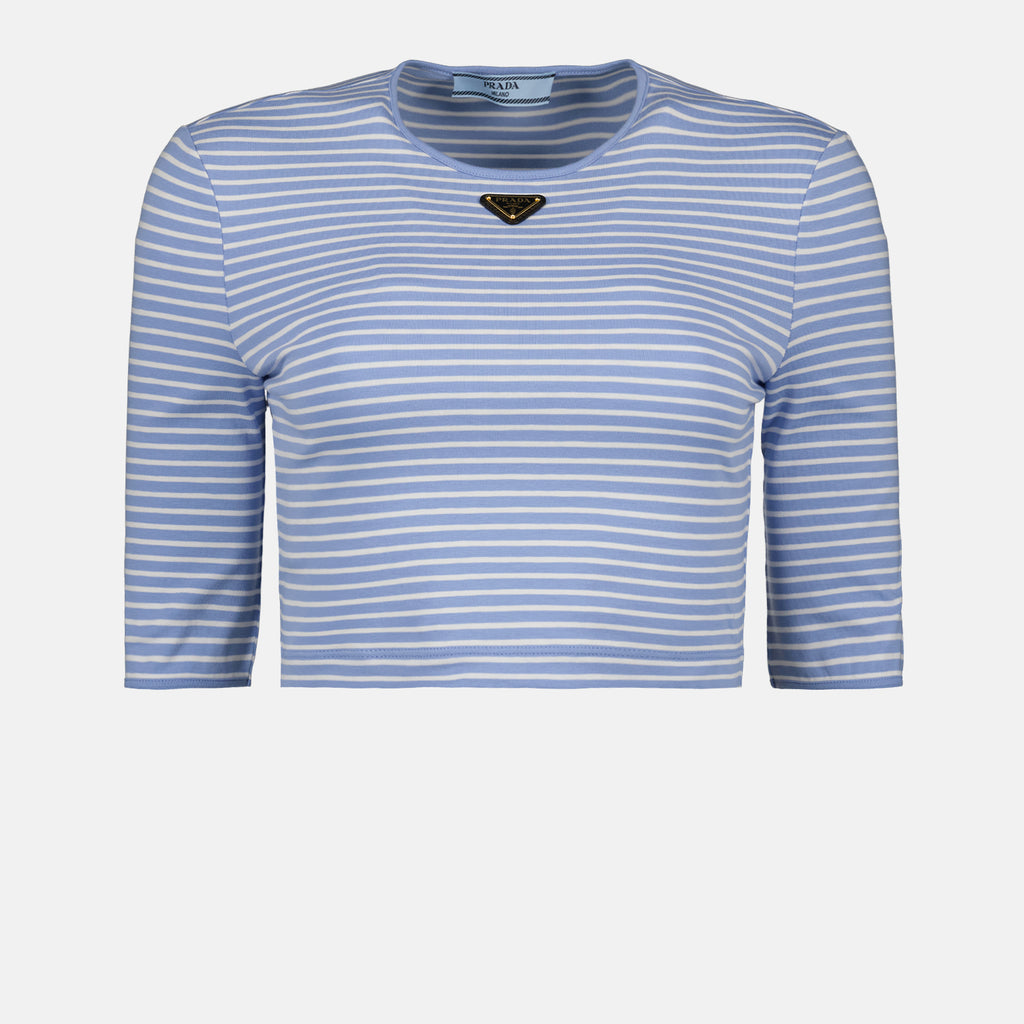 T-shirts Striped t-shirt Prada Blue Women