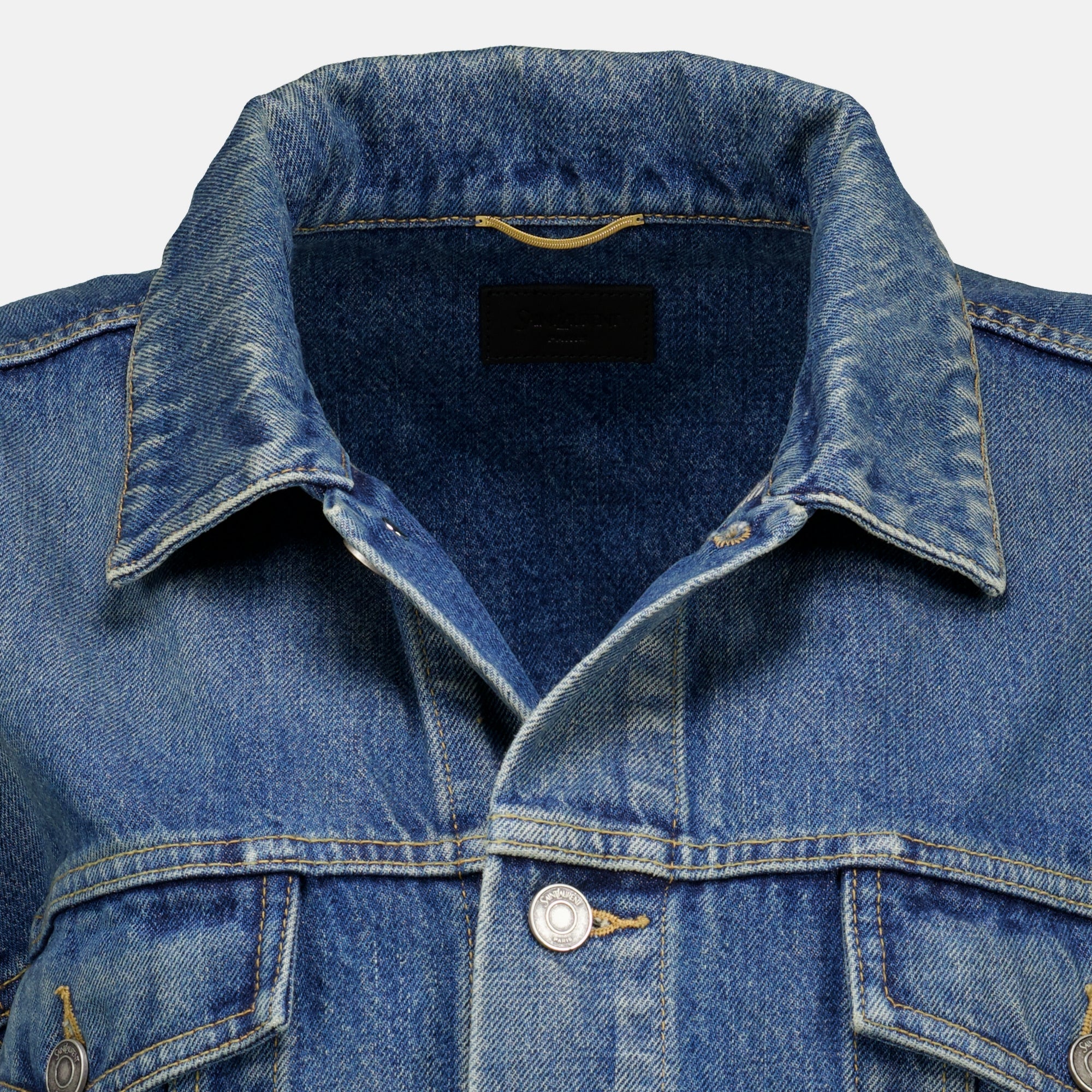 Vestes 블루 데님 재킷 Saint Laurent Bleu Femme
