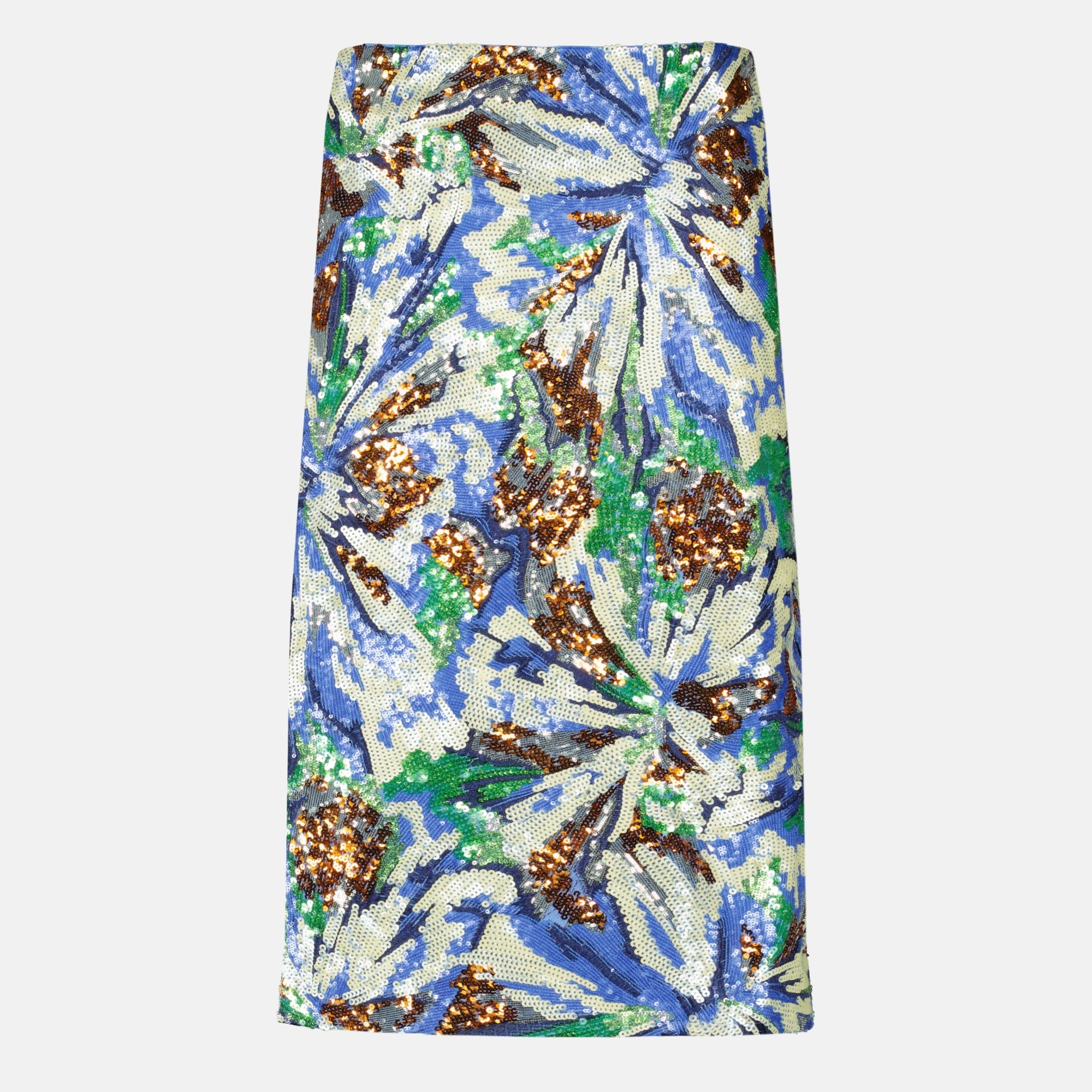 Jupes Jupe midi à sequins multicolores Rabanne Bleu Femme