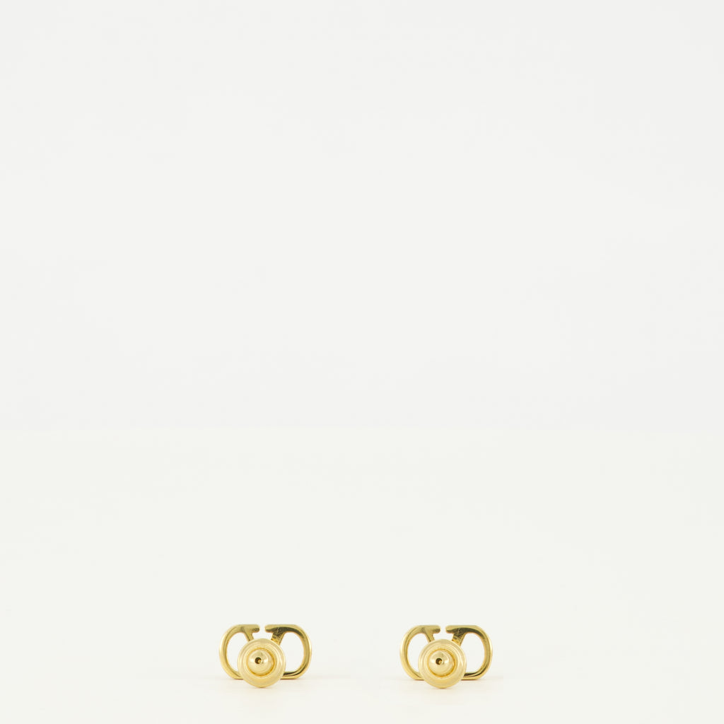 Bijoux Boucles d'oreilles VLogo en métal doré Valentino Garavani Doré Femme