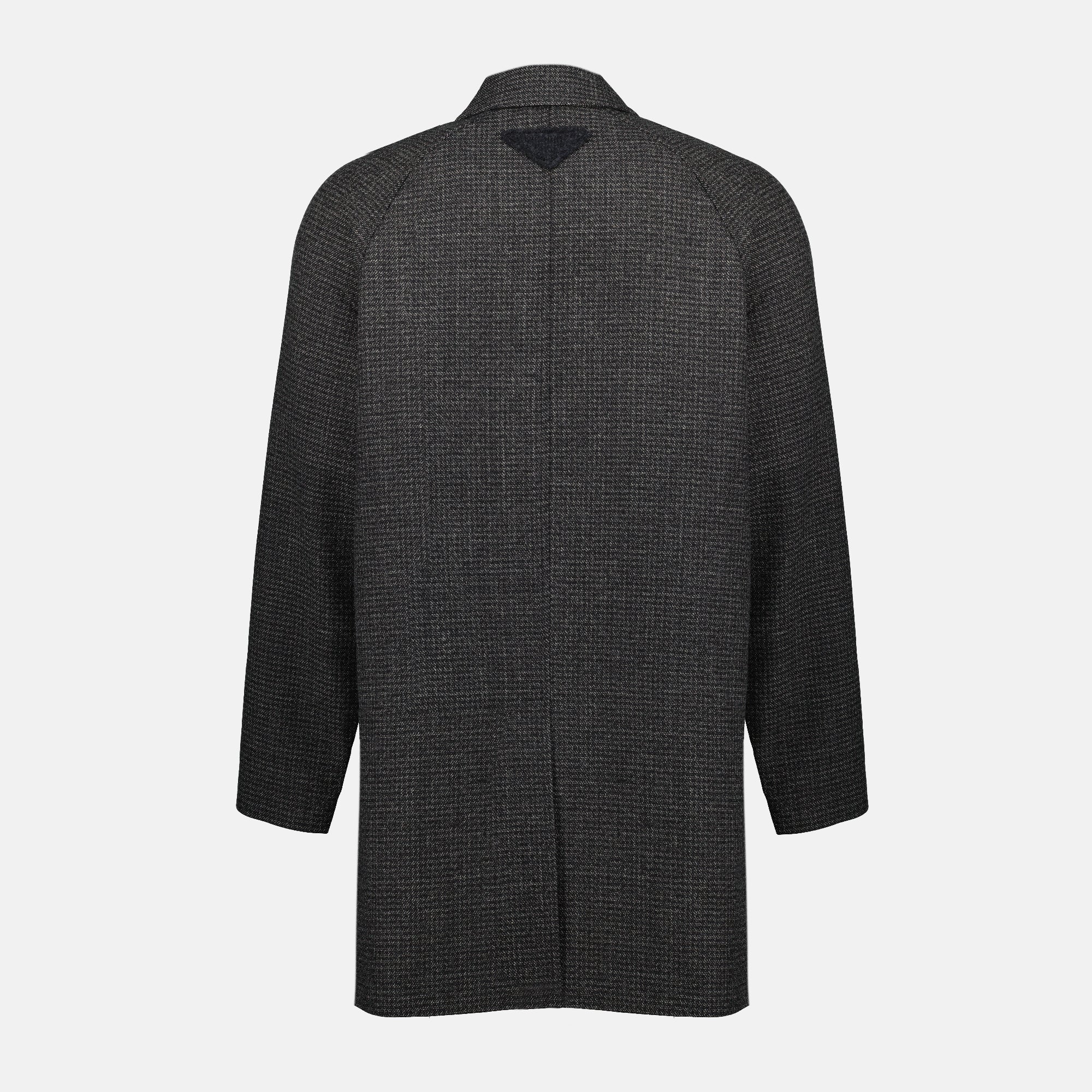 Image of the Prada Men's Wool Coat - Autumn-Winter 2025 - Back View
