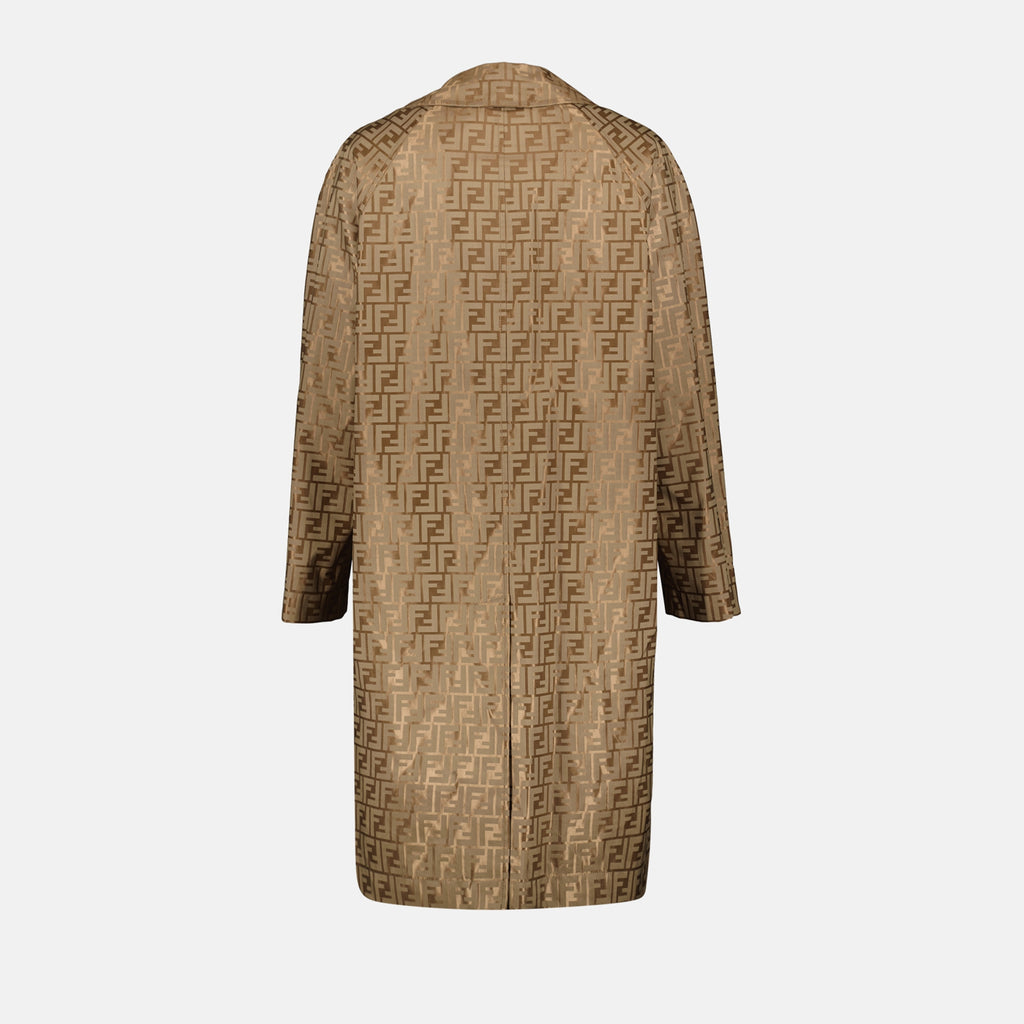 Manteaux Manteau FF en jacquard Fendi Beige Femme