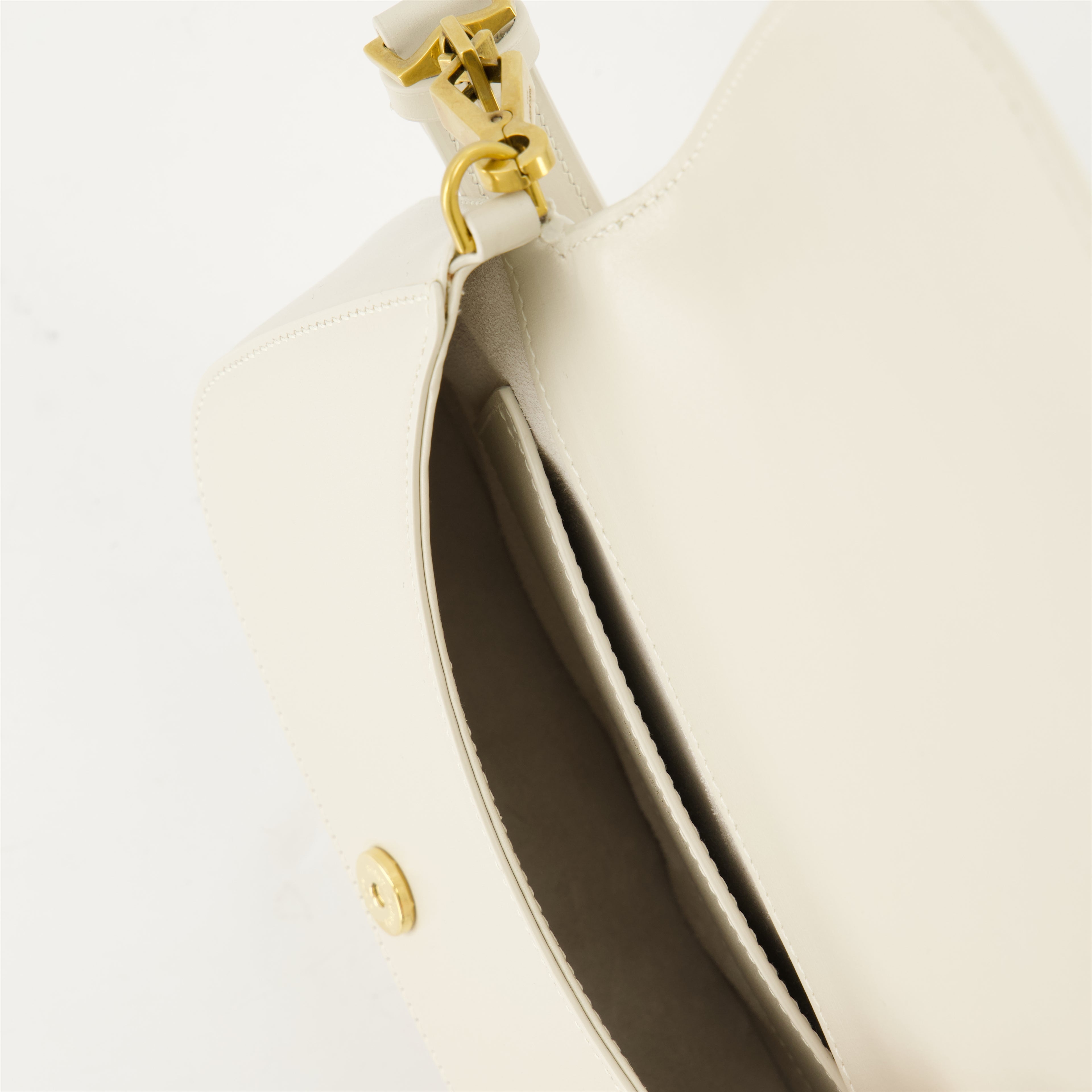 Borse a mano e a spalla Sac Voltaire en cuir Saint Laurent Bianco Femme