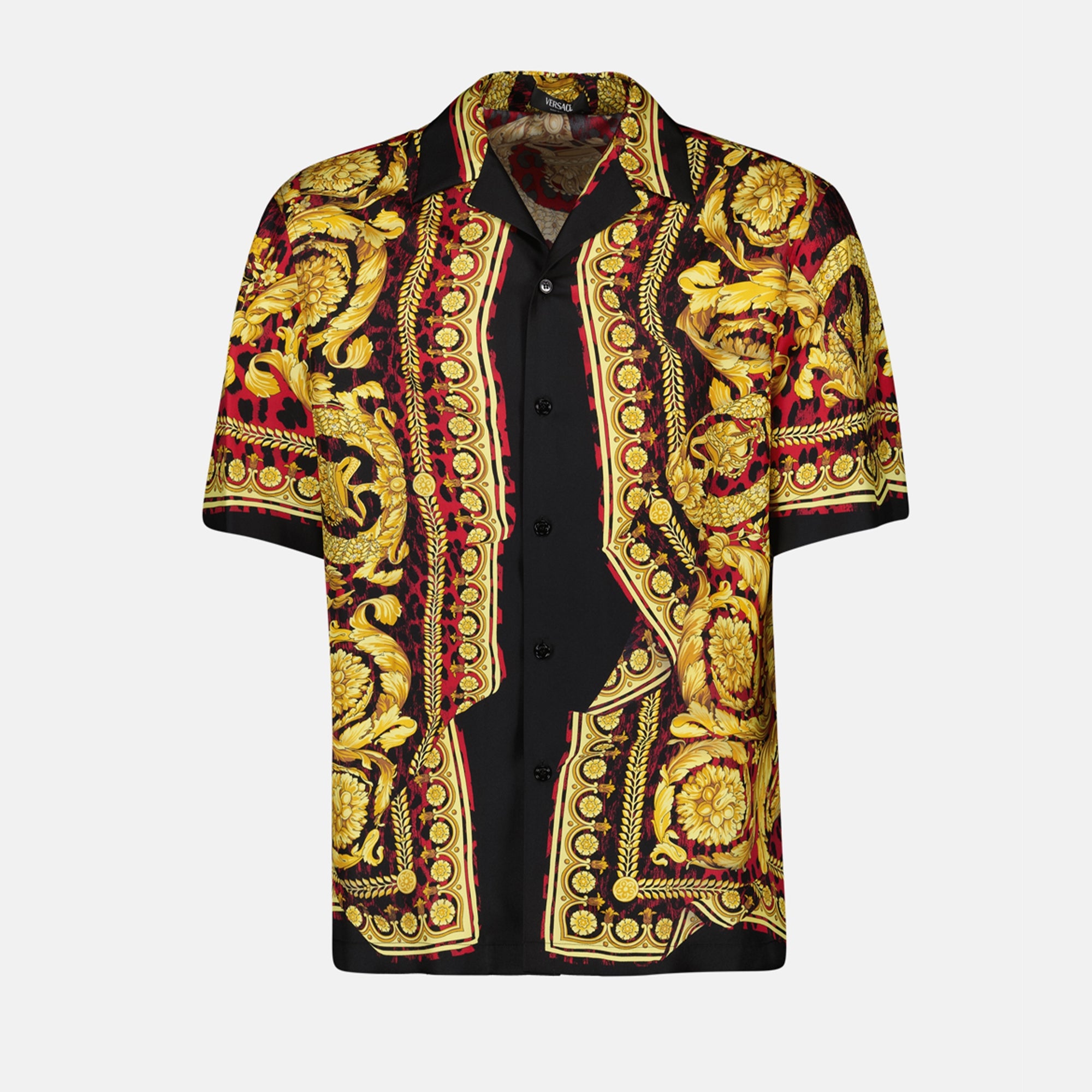 Hemden Chemise en soie Barocco Versace Rot Homme