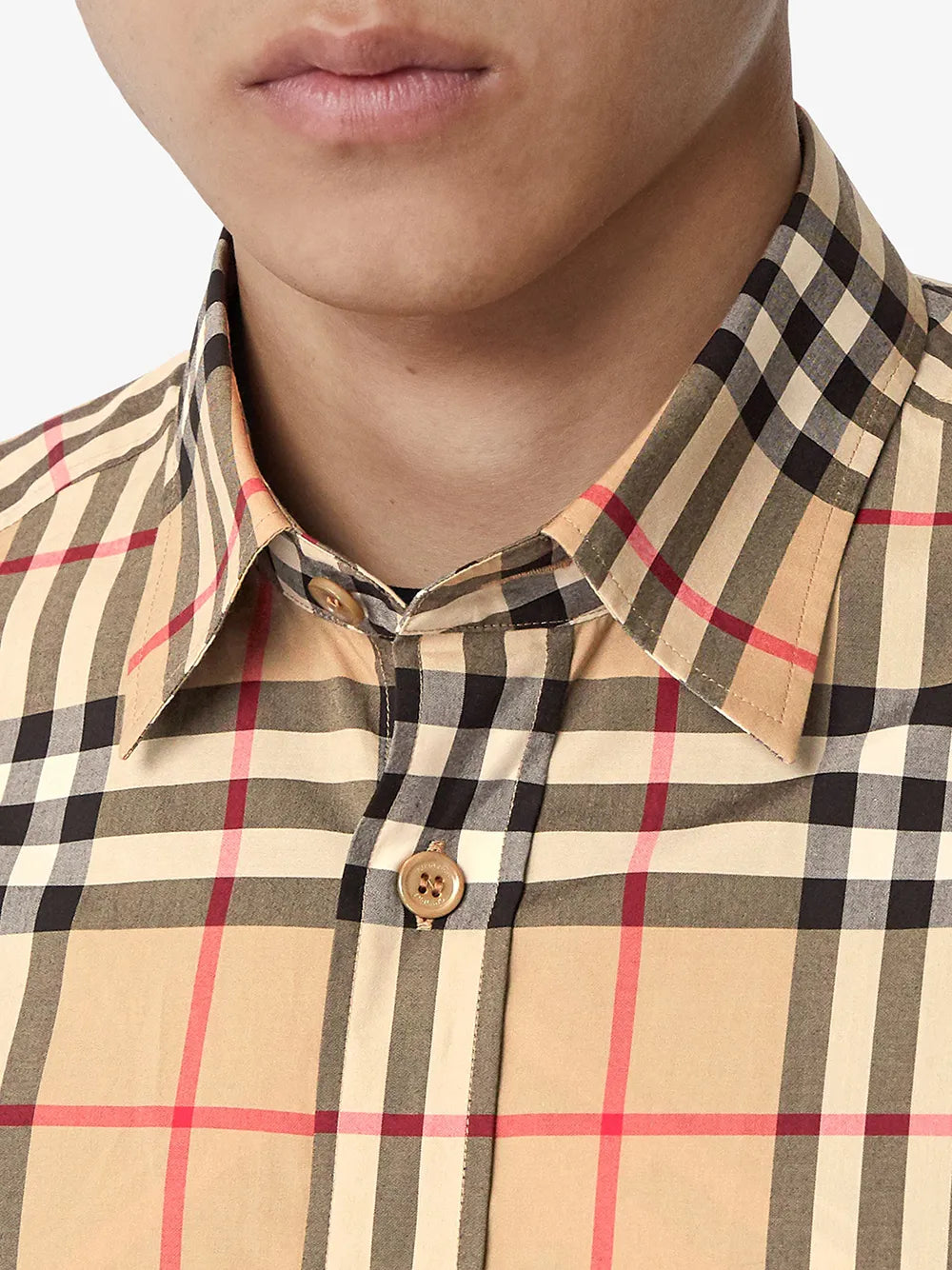Chemises Chemise à carreaux Burberry Beige Homme
