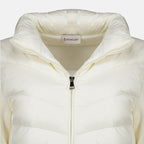 Vestes Weißer Bi-Material Cardigan Moncler Blanc Femme