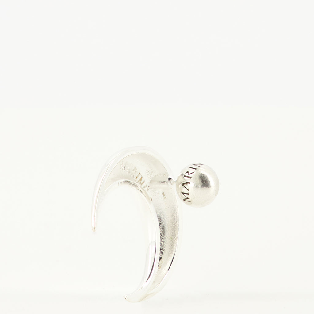 Imagen de los pendientes Moon plateados de la marca Marine Serre para Mujer - Temporada Otoño-Invierno 2025 - Vista Detallada_2