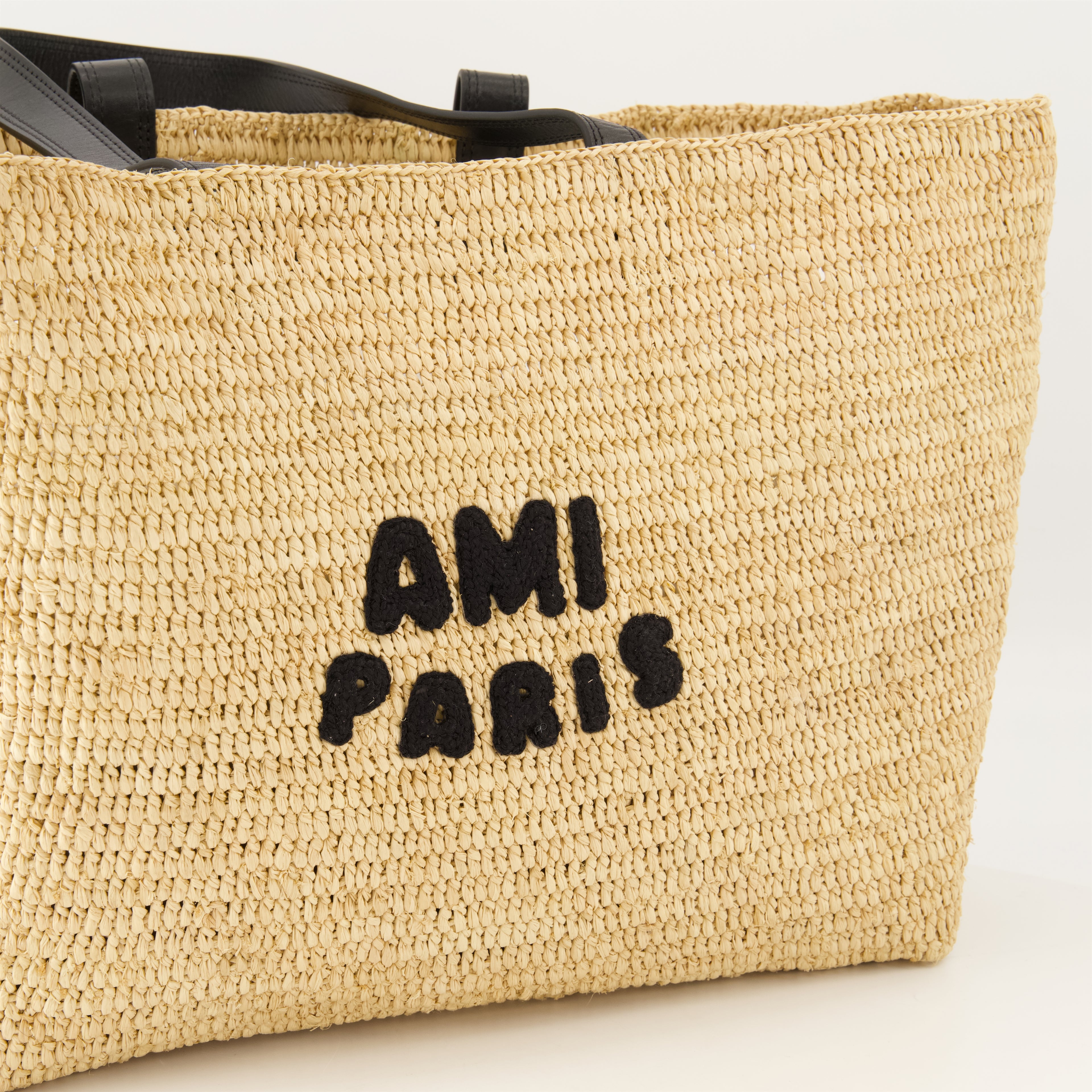 Tote bags Raffia Tote Bag Ami PARIS Beige Unisex