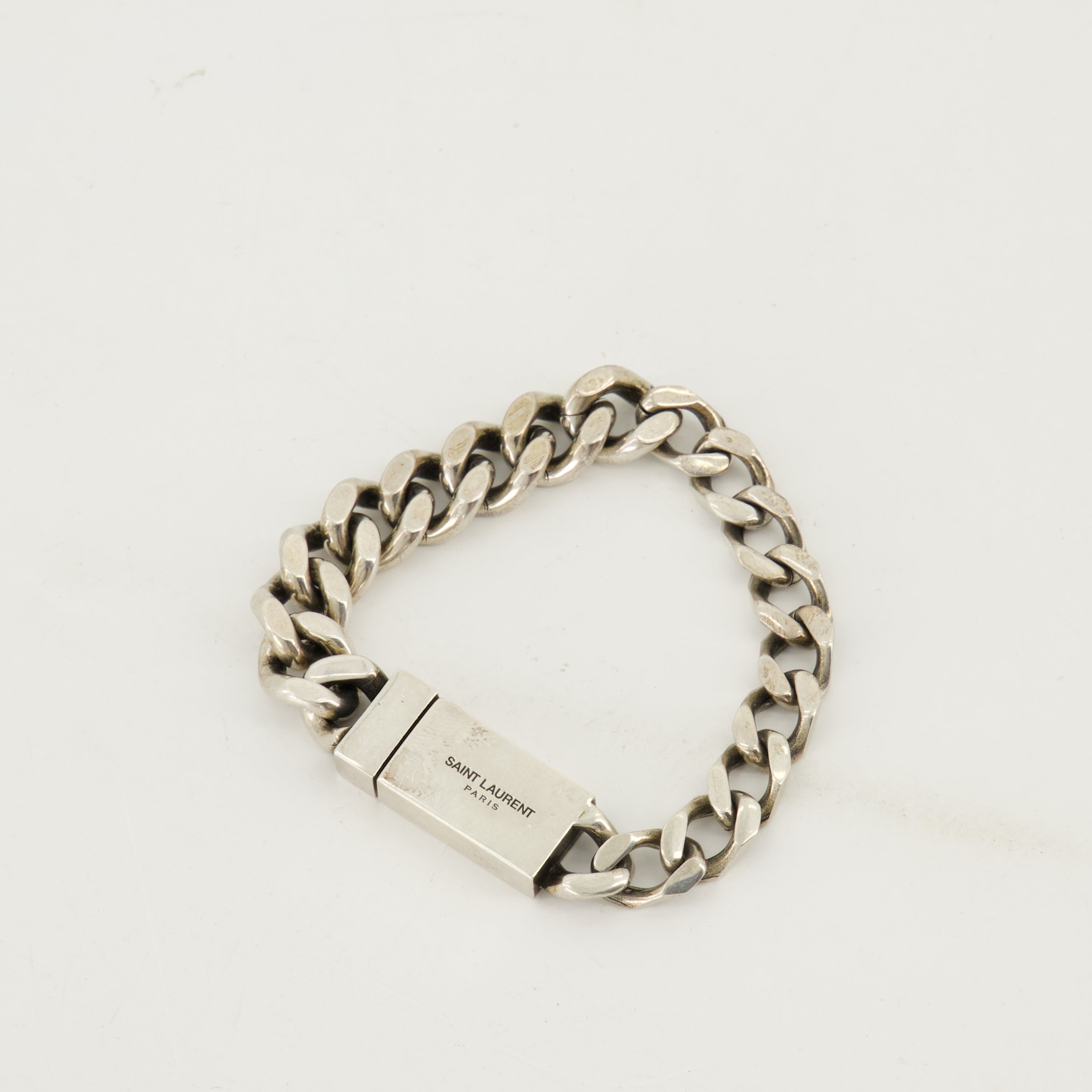 Schmuck Metallkette Armband Saint Laurent Silber Homme