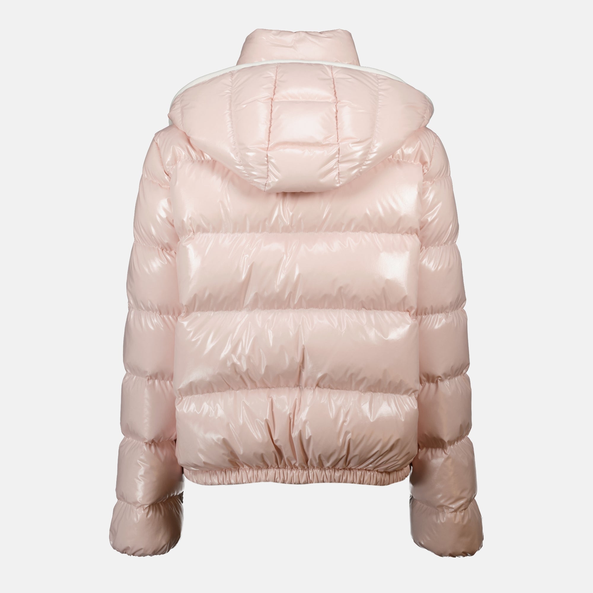 Imagen del abrigo de plumas rosa Andro de Moncler para mujer - Temporada Primavera-Verano 2026 - Vista Trasera