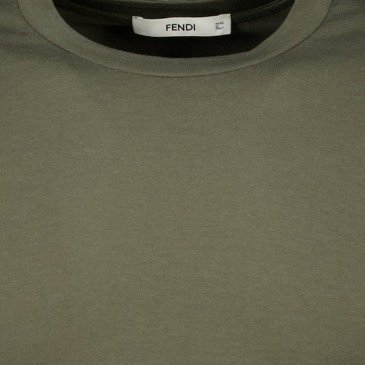 T-shirts Camiseta de Algodón Kaki Fendi Vert Homme