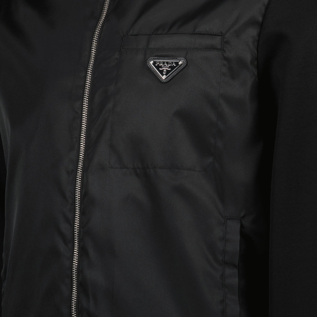 Vestes Re-Nylon Jacket Prada Noir Homme