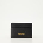 Pequeños artículos de cuero Myth Card Holder Versace Negro Homme