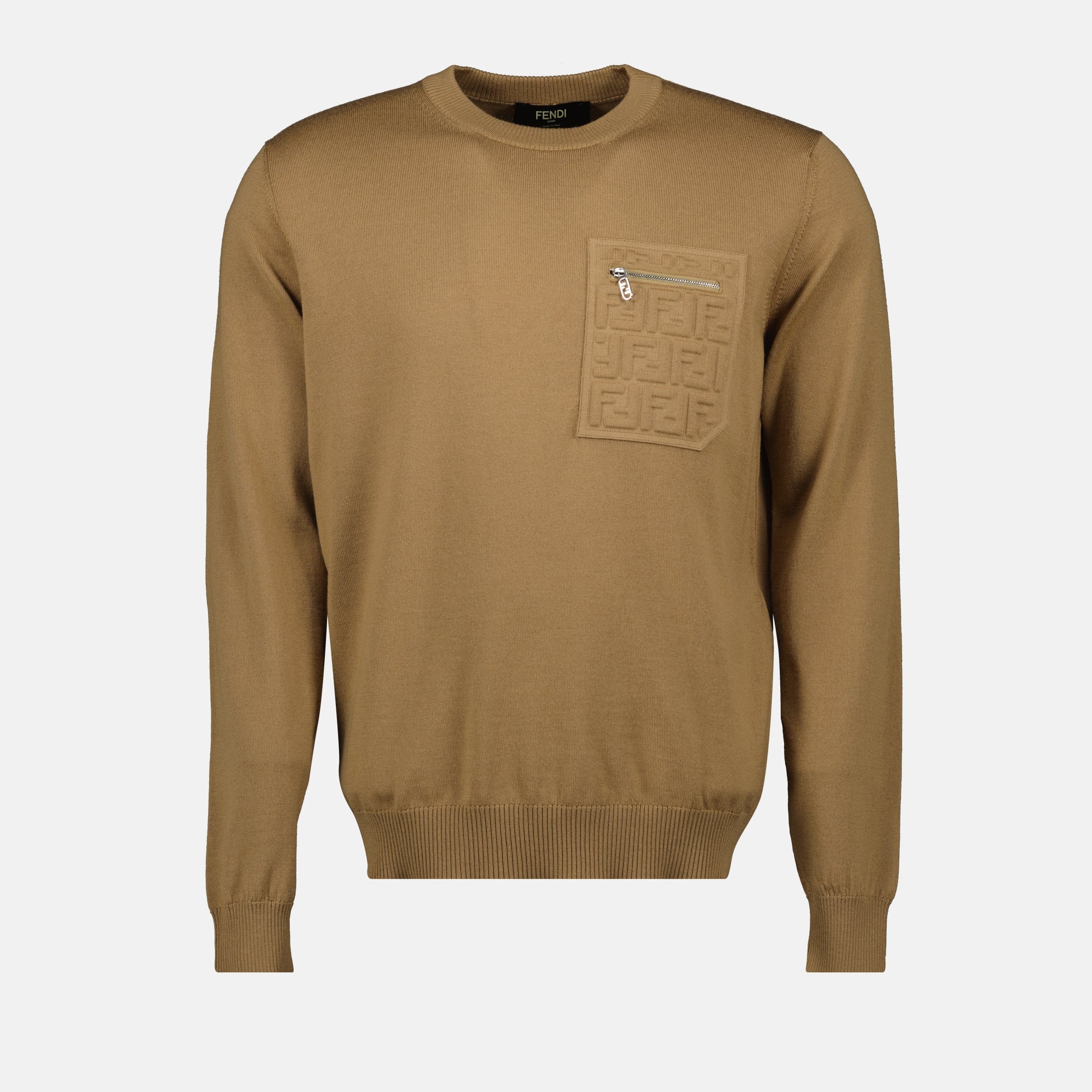 Immagine del pullover in lana da uomo Fendi - Stagione Autunno-Inverno 2025 - Vista Frontale