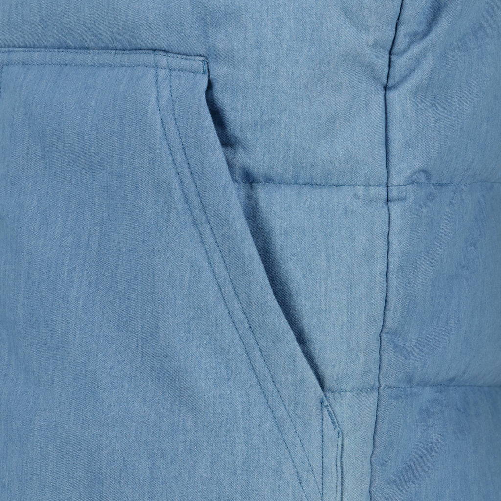 Vestes Doudoune sans manches Heceta en denim Moncler Bleu Homme