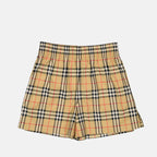 Shorts Short à carreaux Burberry Beige Femme