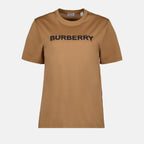 Camisetas T-shirt à logo Burberry Marrom Femme
