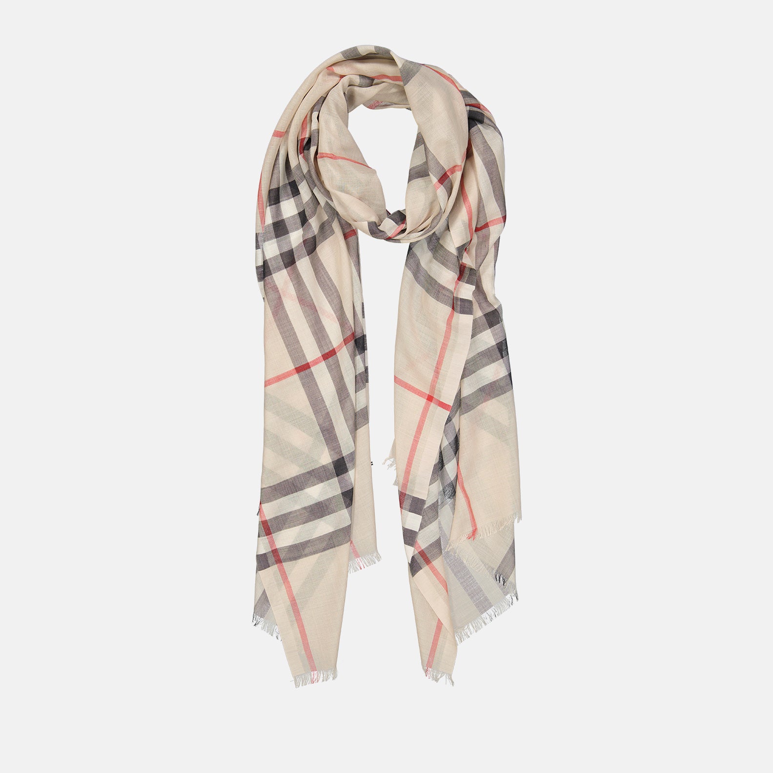 Sciarpe e guanti Châle à carreaux Burberry Beige Unisex