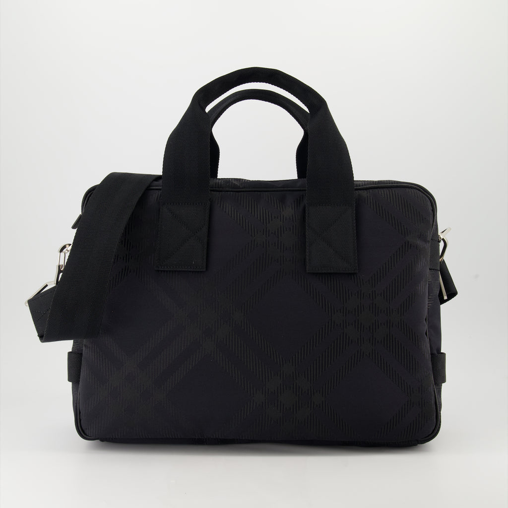 Sports and travel bags Checkered briefcase Burberry Black Man