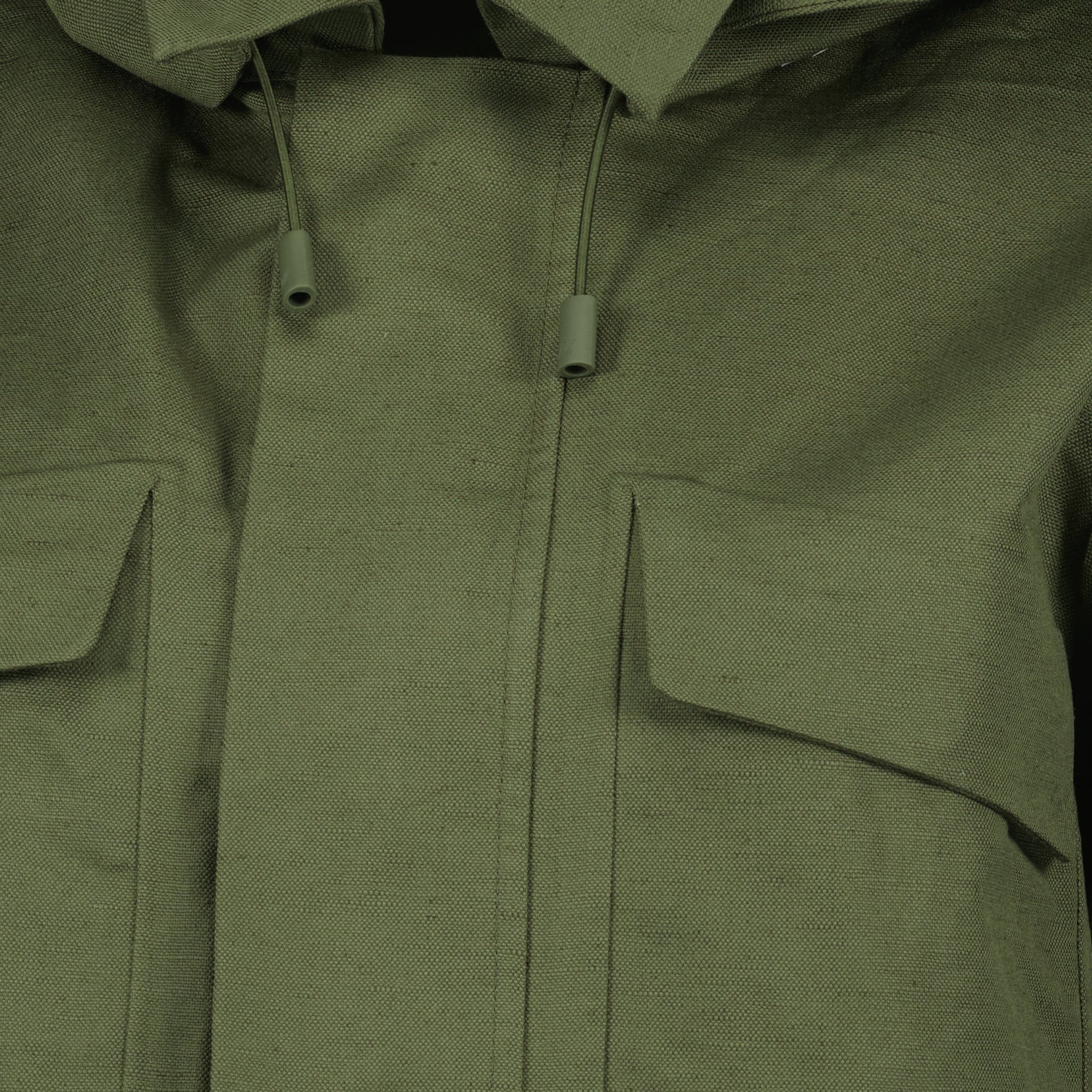 Manteaux Parka Erhal en lin mélangé K-Way Kaki Homme