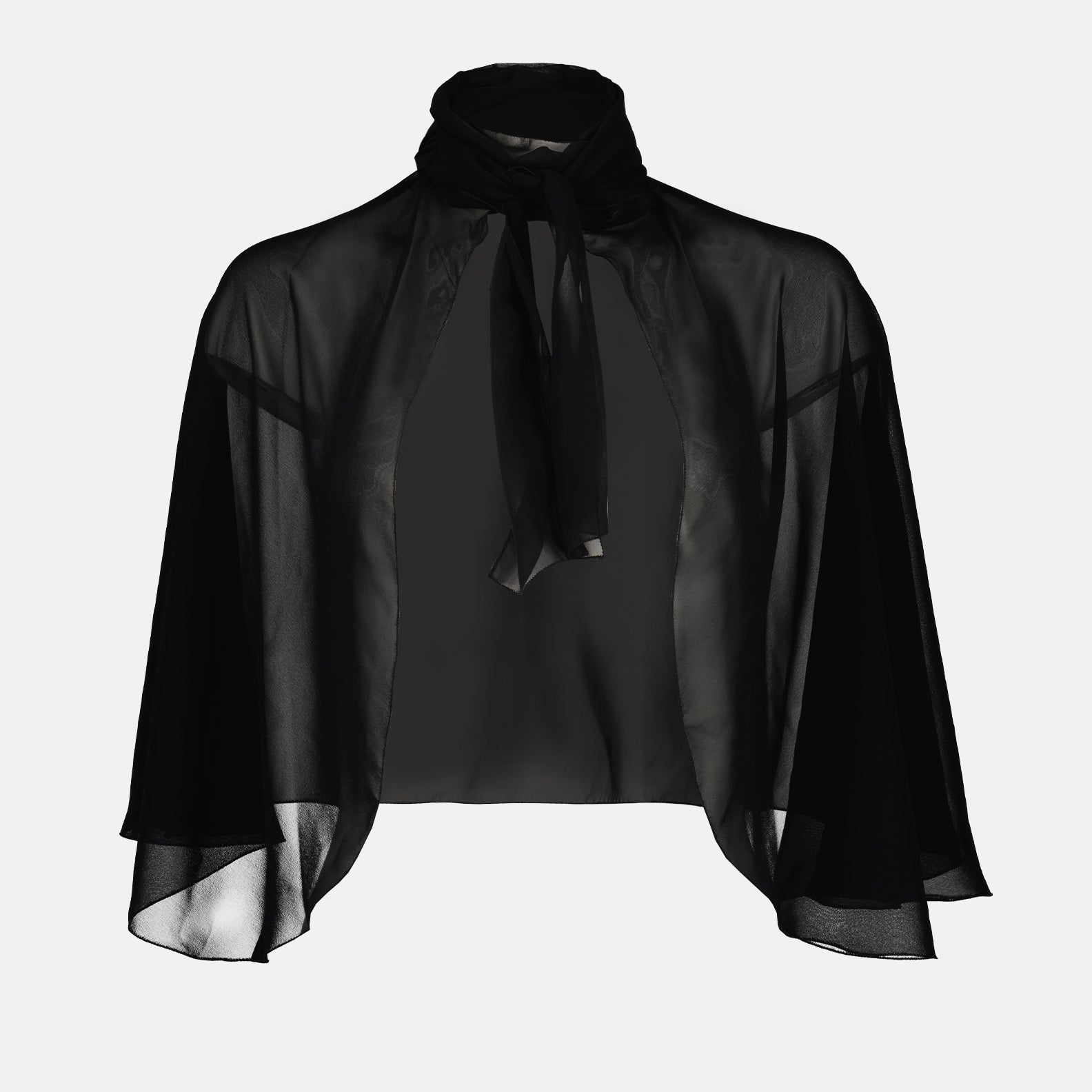 Top en georgette noir