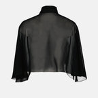 Tops Top en georgette noir Prada Noir Femme