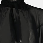 Tops Top en georgette noir Prada Noir Femme