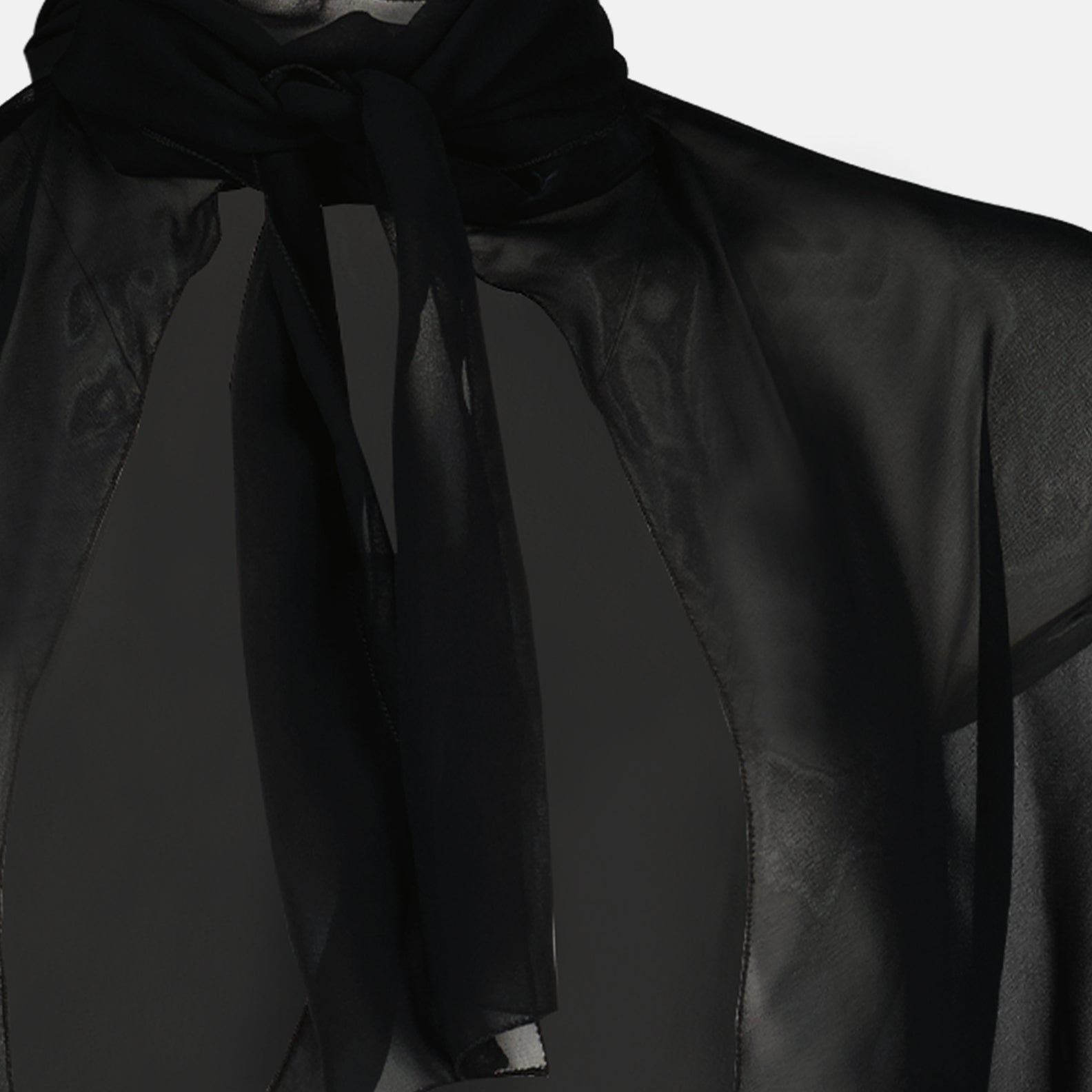 Tops Top en georgette noir Prada Noir Femme