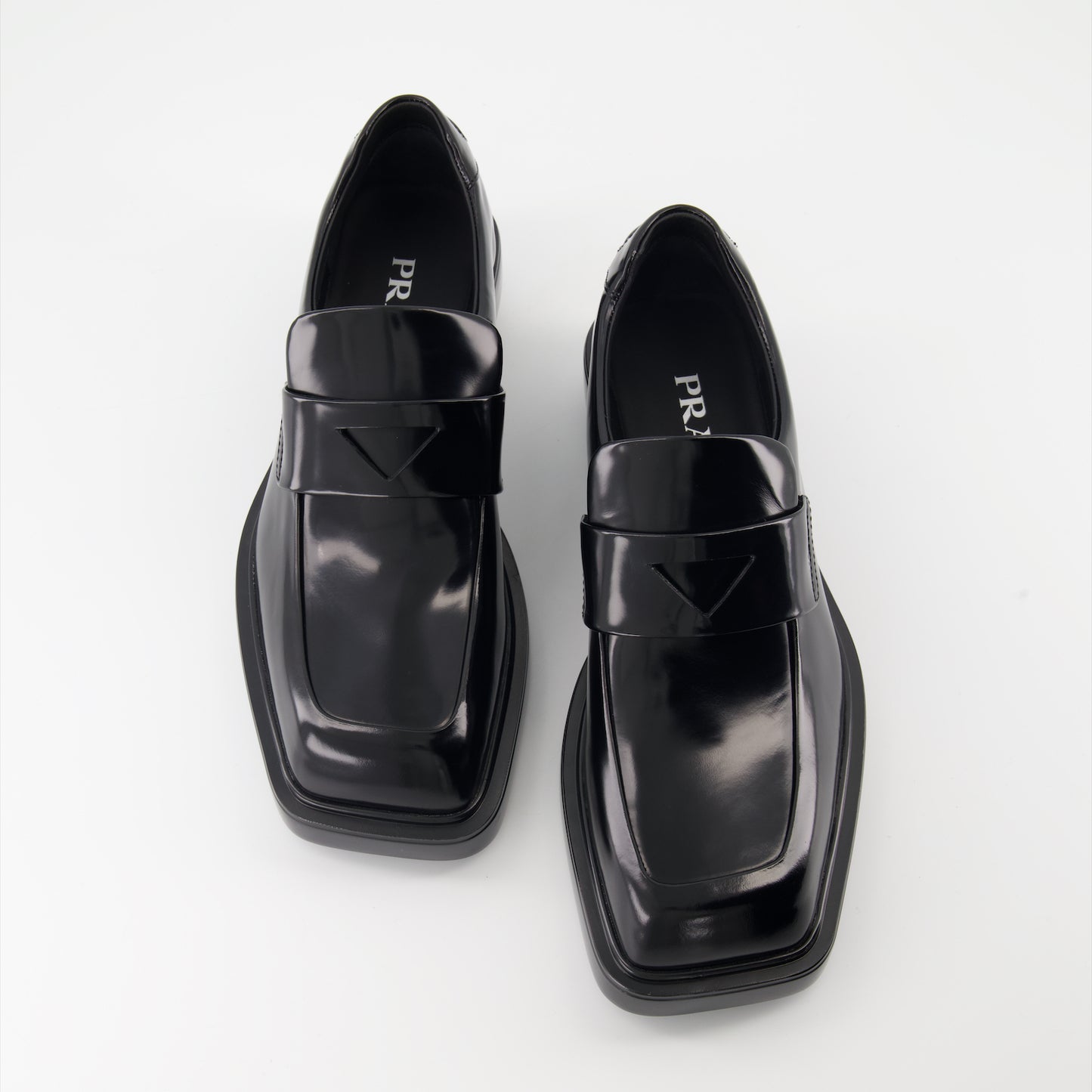 Brushed leather loafers