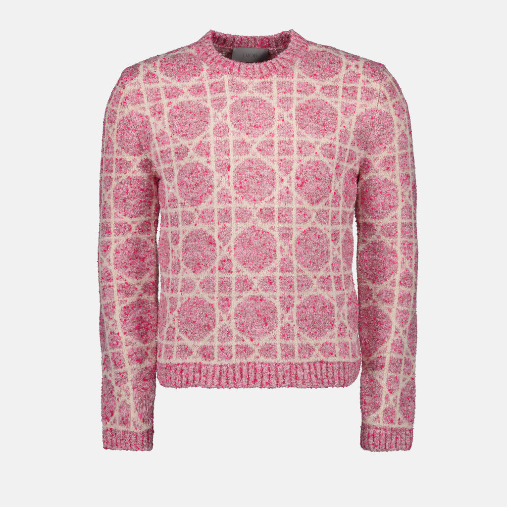 Knitwear Pull Cannage Dior Pink Homme